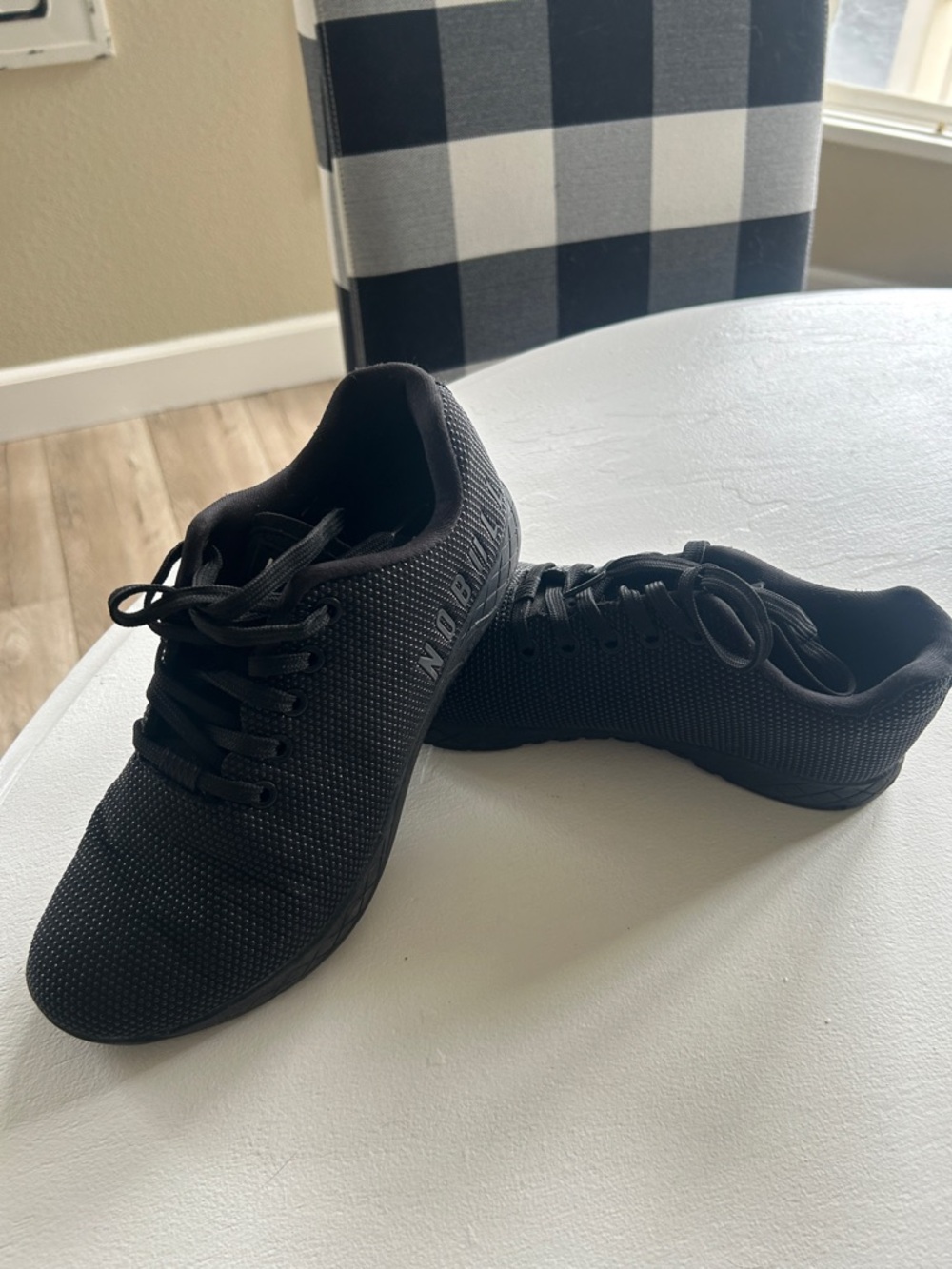 Women's Black Knit Athletic Sneakers - Lightweight Lace-Up Comfort